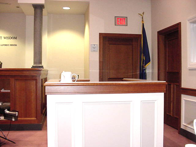 Courtroom 4A - View from Prosecutor to Witness