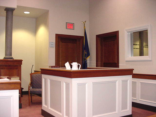 Courtroom 4A - View from Defense to Witness