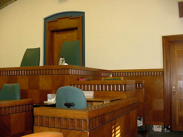 Courtroom 9 - View from Prosecutor to Witness