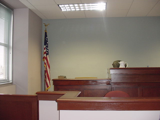 Courtroom 3 - View from Defense to Witness