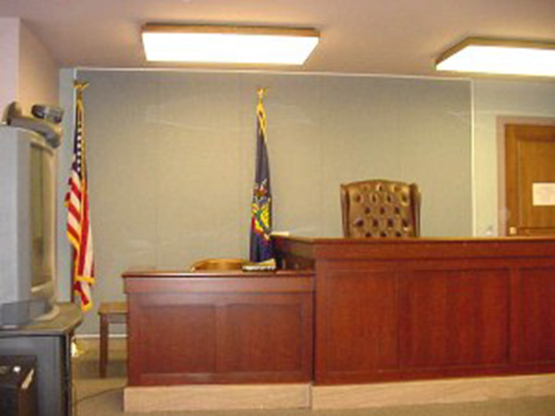 Courtroom 1A - View from Defense to Witness