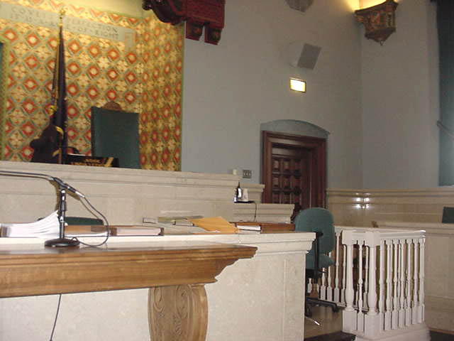 Courtroom 7A - View from Defense to Witness
