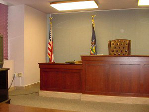Courtroom 1A - View from Prosecutor to Witness