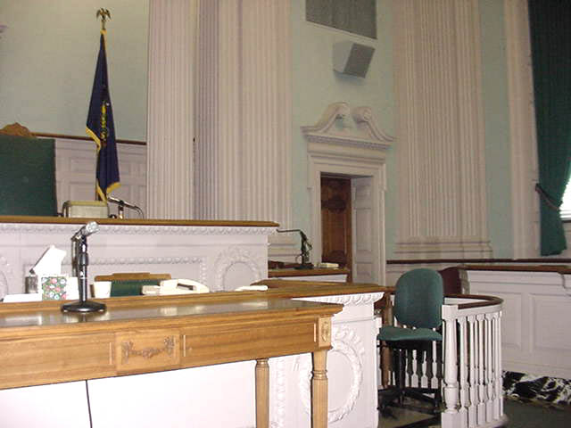 Courtroom 5B - View from Defense to Witness