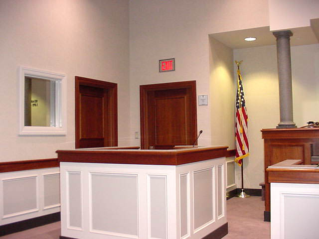 Courtroom 4E - View from Defense to Witness